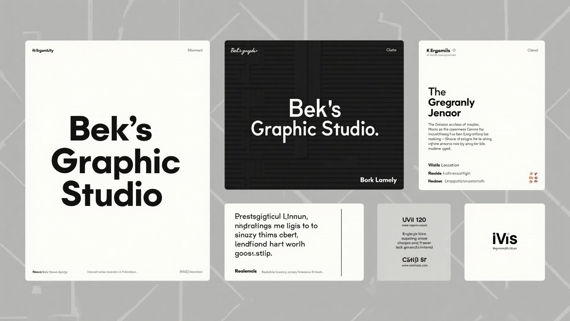 Modern graphic design workspace showcasing clean, professional design aesthetic
